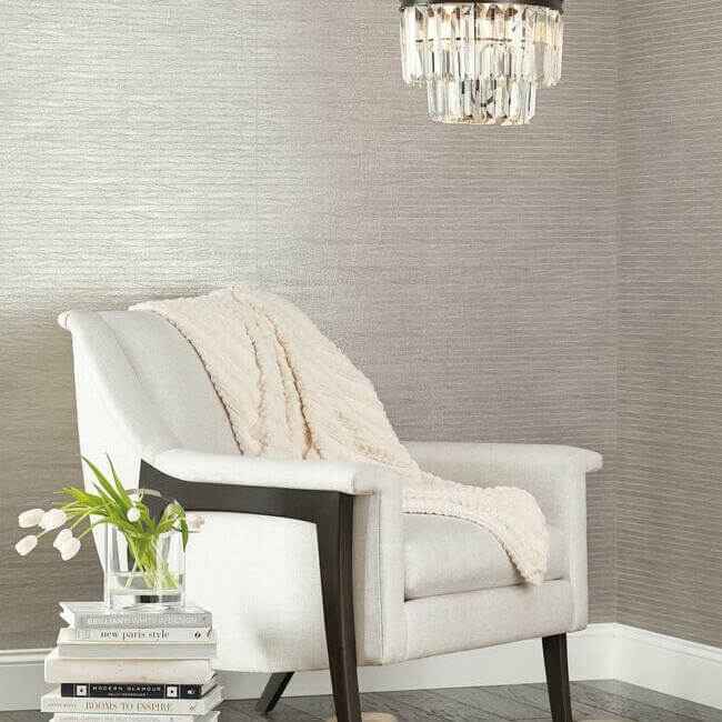 Lombard Dark Silver Wallpaper - York Wallcoverings - DL2912 - York Wallcoverings Wallpaper