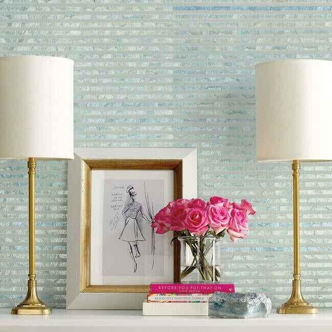 Sublime Blue Wallpaper - York Wallcoverings - DL2922 - York Wallcoverings Wallpaper