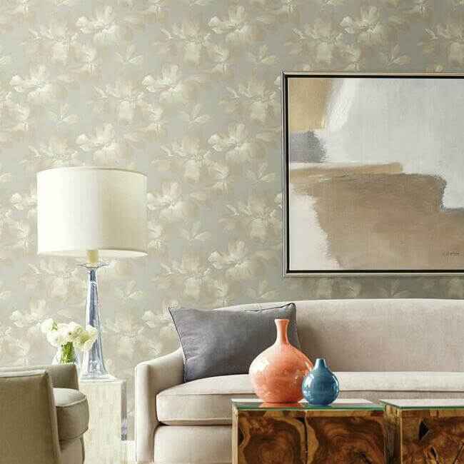 Midnight Blooms Grey Wallpaper - York Wallcoverings - SO2472 - York Wallcoverings Wallpaper