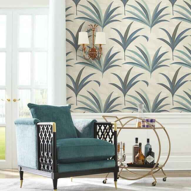 El Morocco Palm Beige Wallpaper - York Wallcoverings - CA1552 - York Wallcoverings Wallpaper