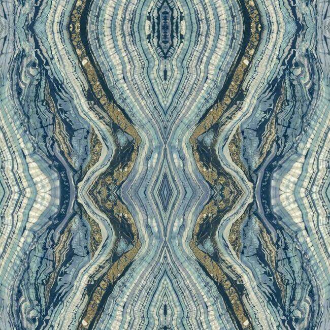 kaleidoscope-blue-wallpaper-york-wallcoverings-bh8398 - York Wallcoverings Wallpaper
