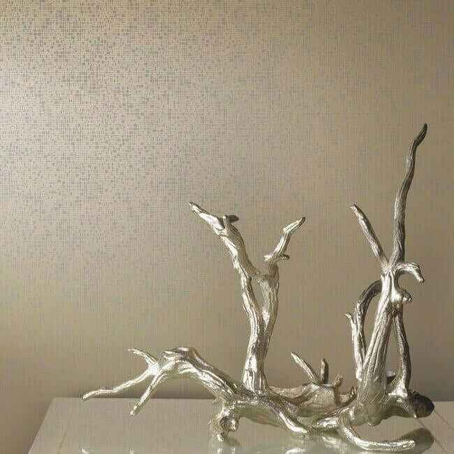 Interactive Taupe & Gold Wallpaper - York Wallcoverings - NW3512 - York Wallcoverings Wallpaper