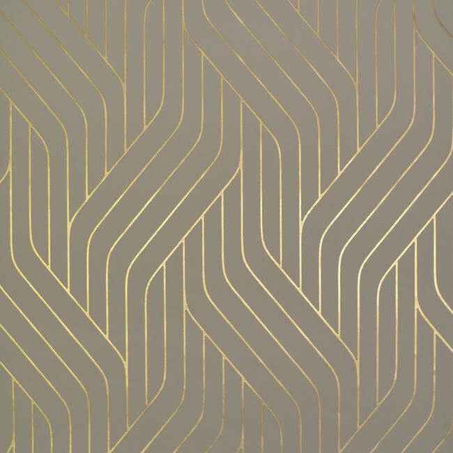 Ebb & Flow Khaki & Gold Wallpaper - York Wallcoverings - NW3518