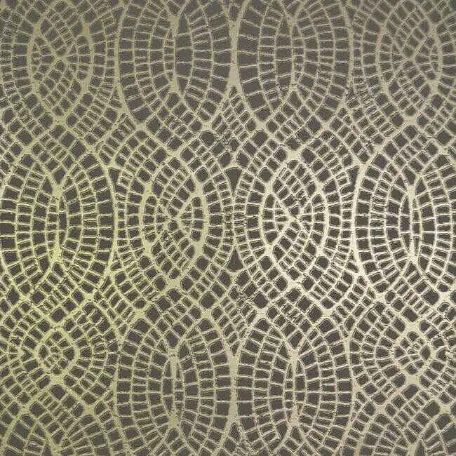 Tortoise Taupe & Gold Wallpaper - York Wallcoverings - NW3559