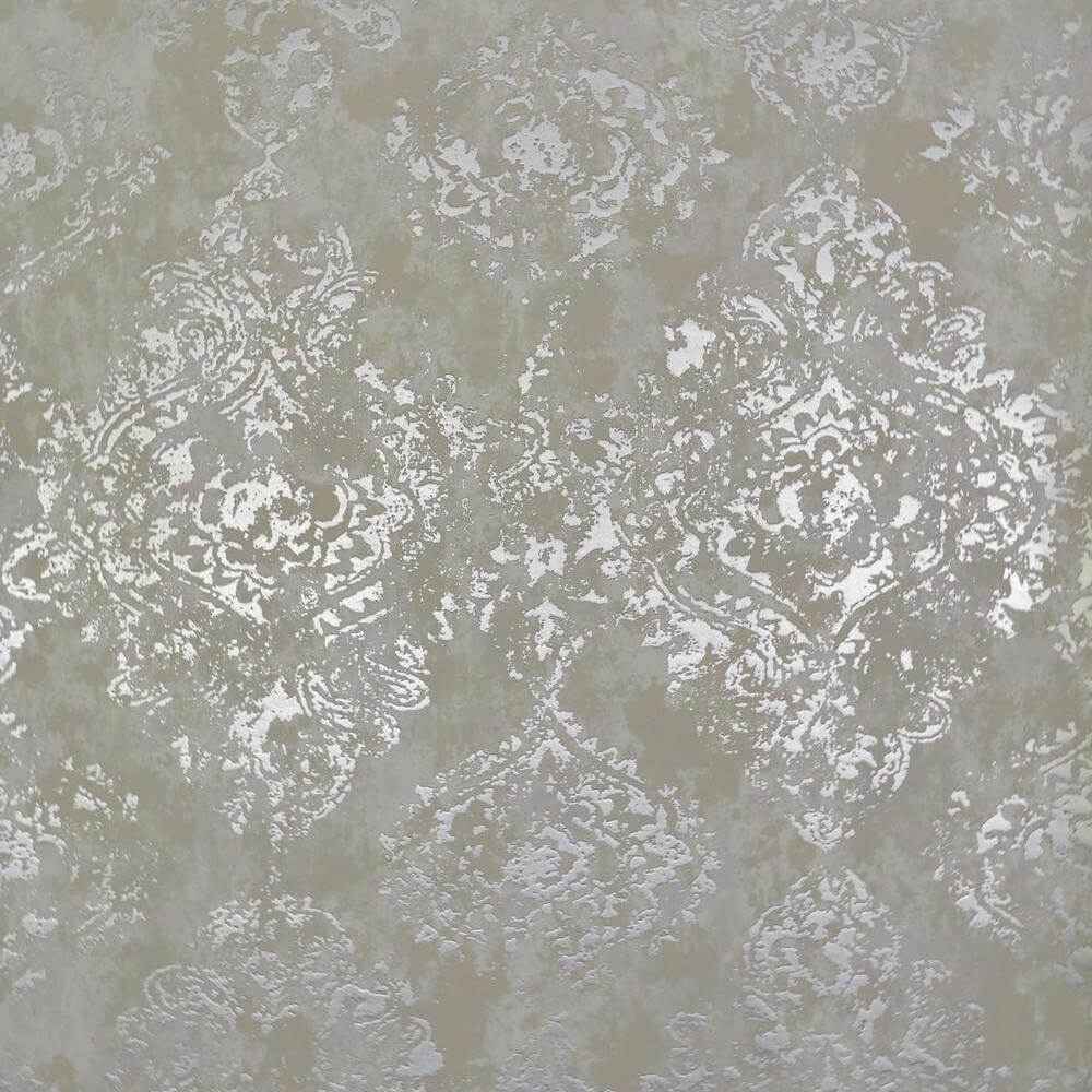 Stargazer White & Silver Wallpaper - York Wallcoverings - NW3568