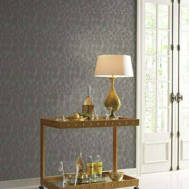 Feathers Brown & Turquoise Wallpaper - York Wallcoverings - Y6230104 - York Wallcoverings Wallpaper