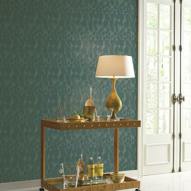 feathers-wallpaper-teal-green-york-wallcoverings-y6230105