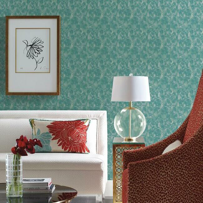 feathers-wallpaper-teal-green-york-wallcoverings-y6230105
