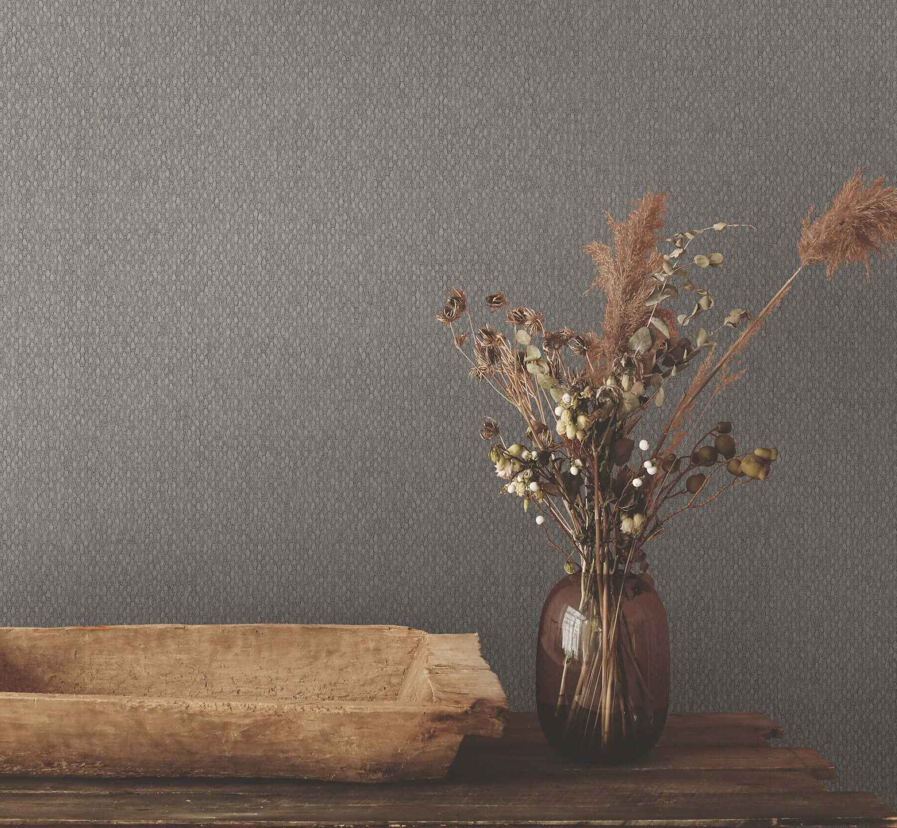 Stretched Hexagons Dark Silver Wallpaper - York Wallcoverings - Y6231106 - York Wallcoverings Wallpaper