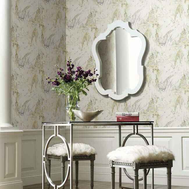 Oil & Marble Black Wallpaper - York Wallcoverings - Y6231201 - York Wallcoverings Wallpaper