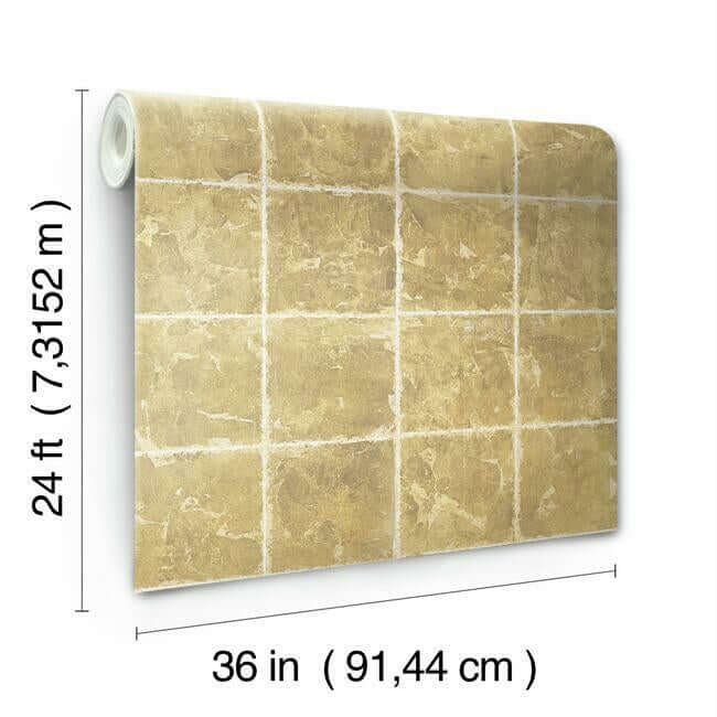 metal-leaf-squares-gold-wallpaper-york-wallcoverings-kt2102 - York Wallcoverings Wallpaper