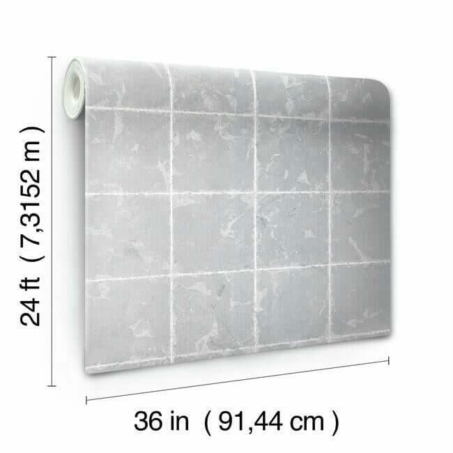 metal-leaf-squares-silver-wallpaper-york-wallcoverings-kt2103 - York Wallcoverings Wallpaper