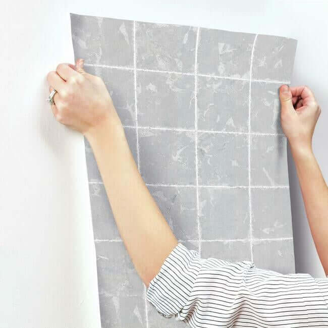 metal-leaf-squares-silver-wallpaper-york-wallcoverings-kt2103 - York Wallcoverings Wallpaper