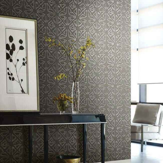 Empire Diamond Grey Wallpaper - York Wallcoverings - KT2111 - York Wallcoverings Wallpaper