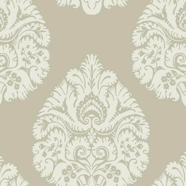 teardrop-damask-beige-wallpaper-york-wallcoverings-kt2142 - York Wallcoverings Wallpaper