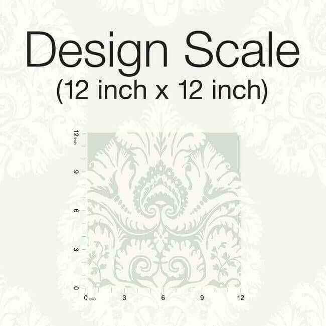 Teardrop Damask Light Grey Wallpaper - York Wallcoverings - KT2145 - York Wallcoverings Wallpaper