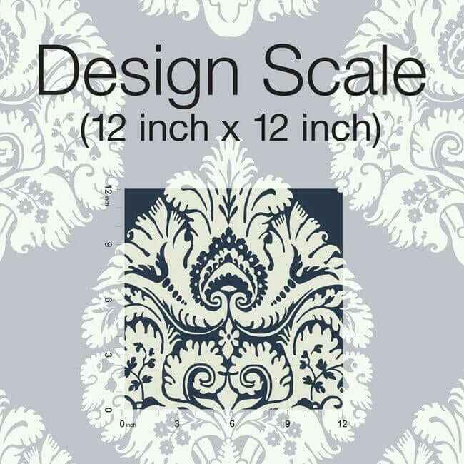 Teardrop Damask Navy Wallpaper - York Wallcoverings - KT2143 - York Wallcoverings Wallpaper