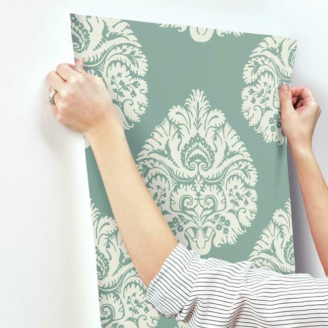 teardrop-damask-wallpaper-teal-york-wallcoverings-kt2146