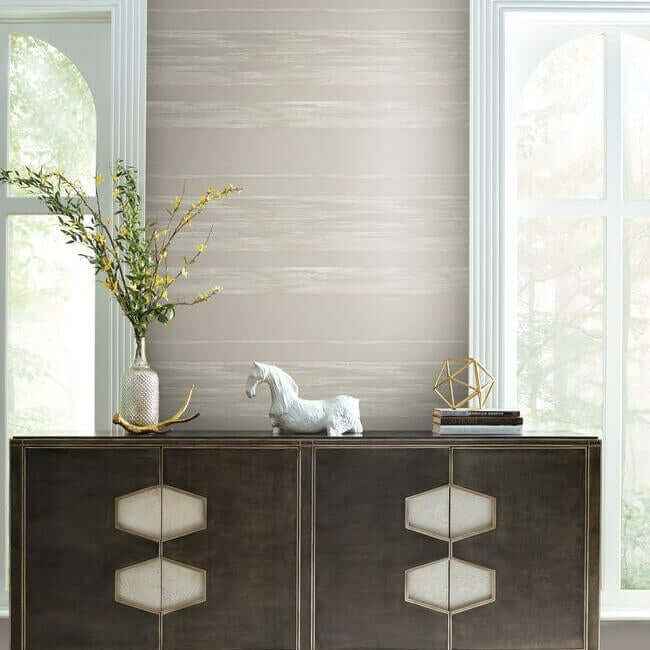 Horizontal Dry Brush Taupe Wallpaper - York Wallcoverings - KT2153 - York Wallcoverings Wallpaper