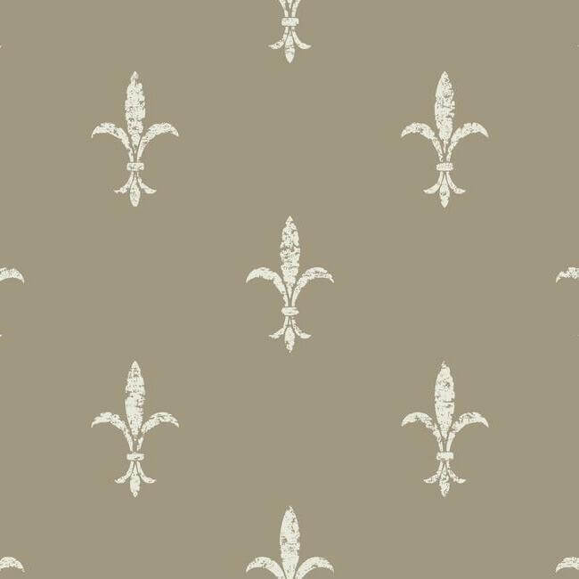 fleur-de-lis-cream-wallpaper-york-wallcoverings-kt2195 - York Wallcoverings Wallpaper