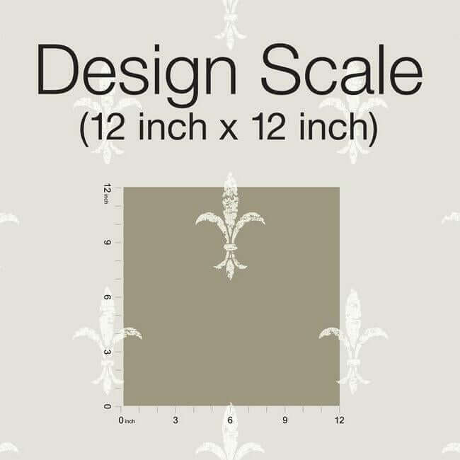 fleur-de-lis-cream-wallpaper-york-wallcoverings-kt2195 - York Wallcoverings Wallpaper