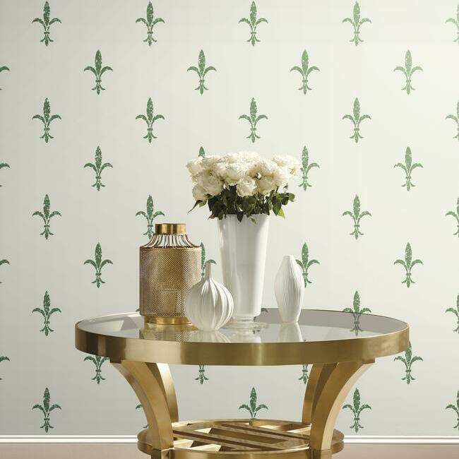 fleur-de-lis-wallpaper-white-green-york-wallcoverings-kt2194