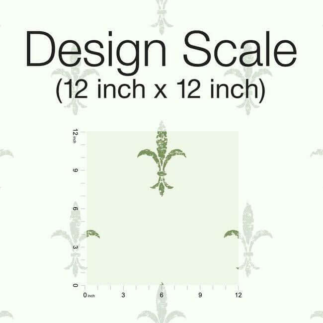 fleur-de-lis-white-green-wallpaper-york-wallcoverings-kt2194 - York Wallcoverings Wallpaper