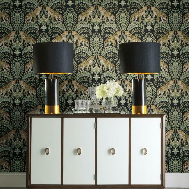 jungle-leopard-wallpaper-black-green-york-wallcoverings-kt2205