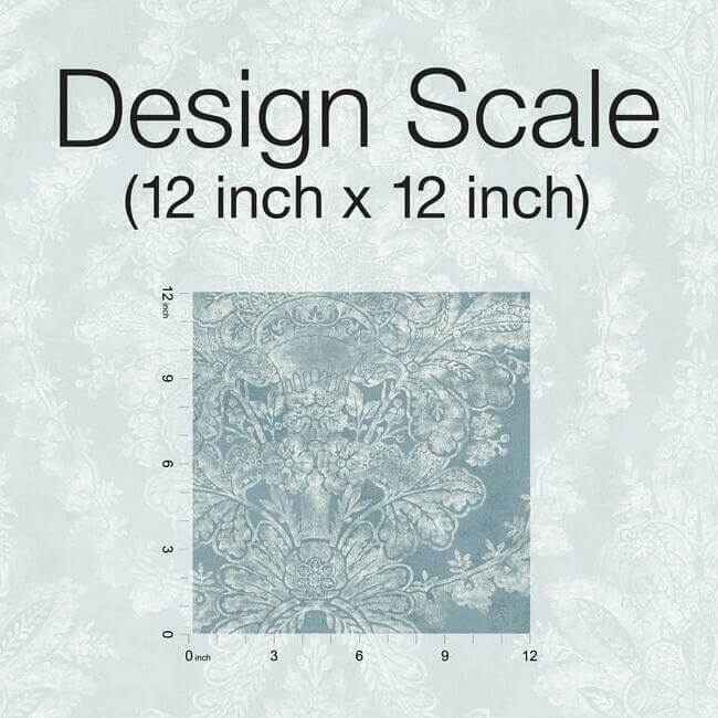 Charleston Damask Blue Wallpaper - York Wallcoverings - KT2213 - York Wallcoverings Wallpaper