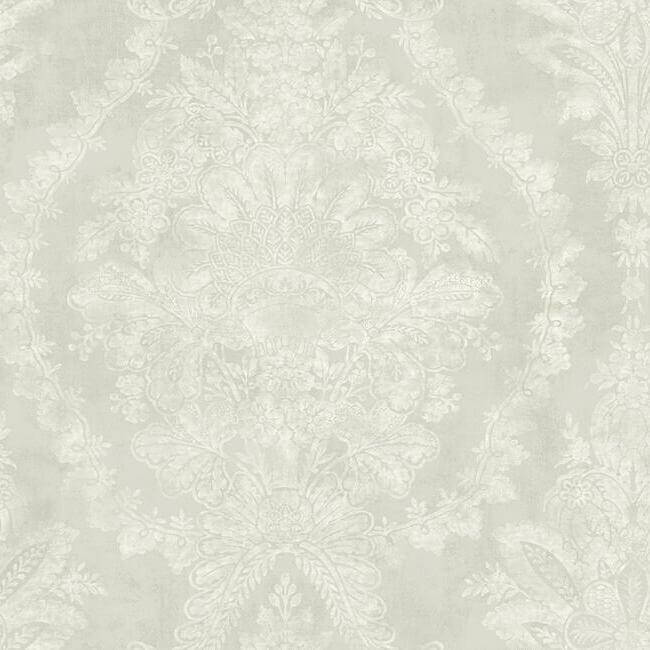 charleston-damask-cream-wallpaper-york-wallcoverings-kt2214 - York Wallcoverings Wallpaper