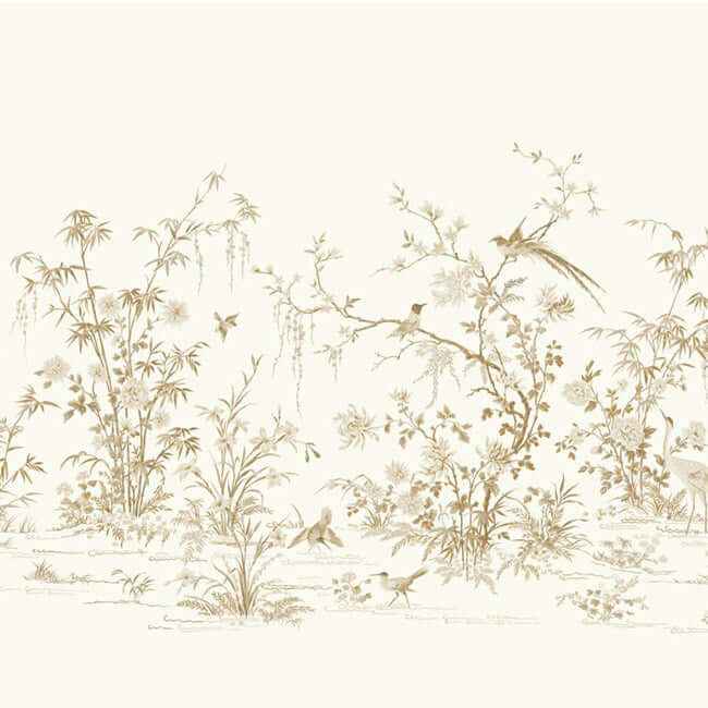 Flowering Vine Chino White Wall Mural - York Wallcoverings - KT2262M - York Wallcoverings Wallpaper