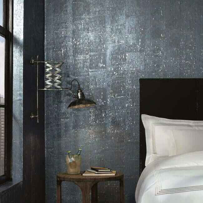 Cork Blue Wallpaper - York Wallcoverings - GR1095 - York Wallcoverings Wallpaper
