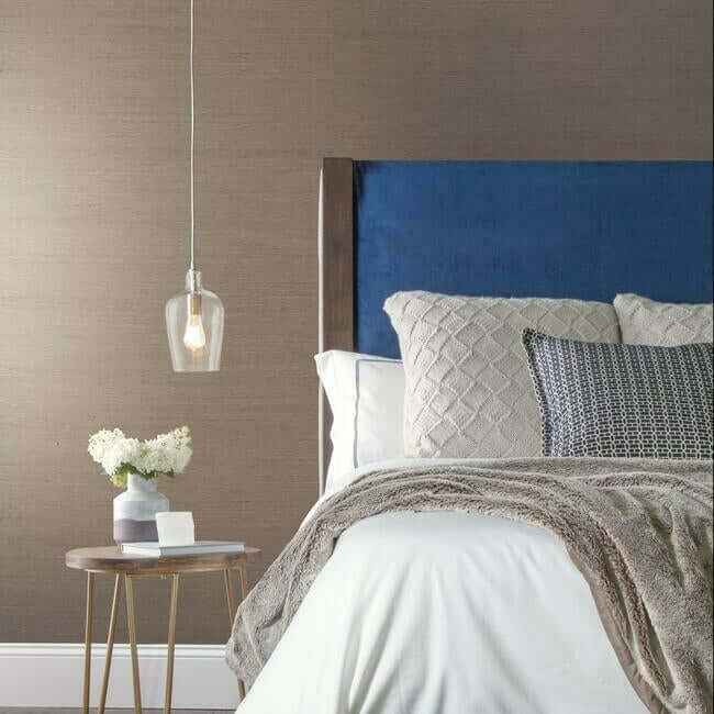 Sisal Grasscloth Brown Wallpaper - York Wallcoverings - MW9270 - York Wallcoverings Wallpaper