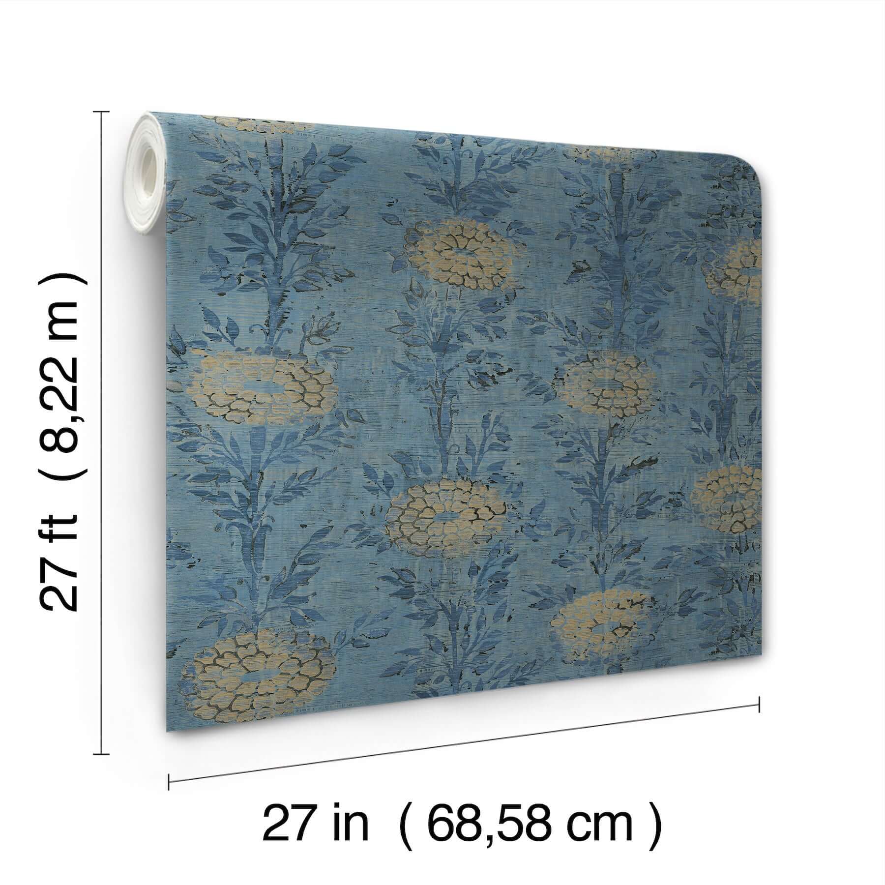 french-marigold-wallpaper-denimgold-york-wallcoverings-af6520 - York Wallcoverings Wallpaper