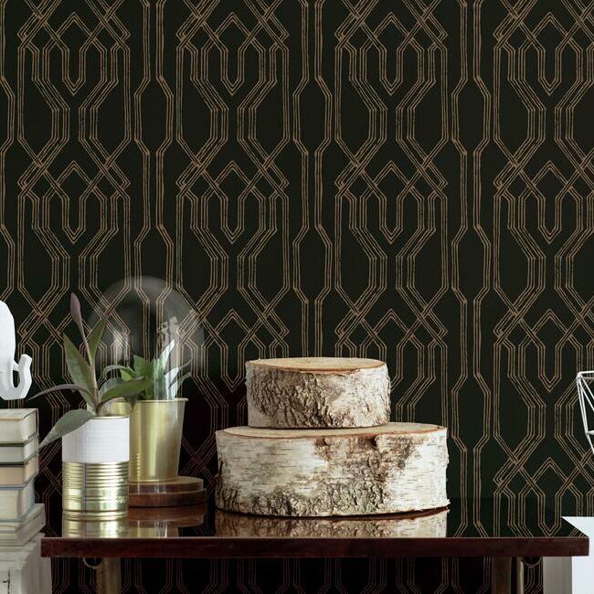 oriental-lattice-wallpaper-black-gold-york-wallcoverings-af6562