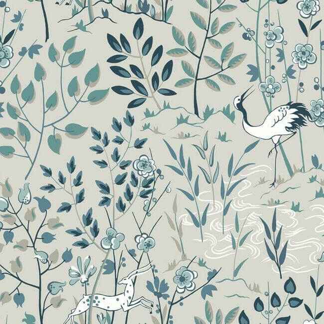 Aspen Grey Wallpaper - York Wallcoverings - HO2129 - York Wallcoverings Wallpaper