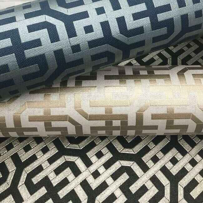 Dynastic Lattice Navy Wallpaper - York Wallcoverings - 5800 - York Wallcoverings Wallpaper