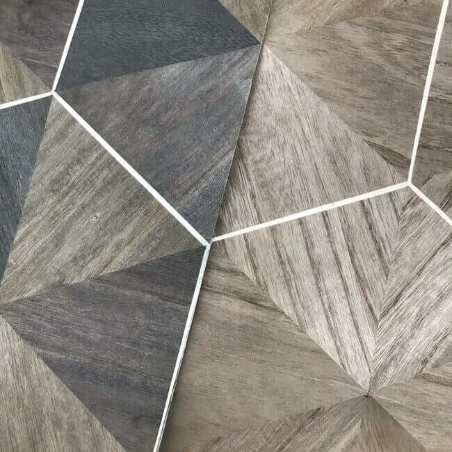 hexagram-wood-veneer-wallpaper-smoke-york-wallcoverings-ho2103 - York Wallcoverings Wallpaper