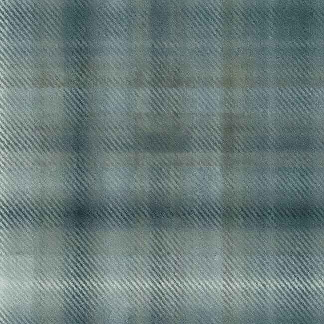 Sterling Plaid Blue Wallpaper - York Wallcoverings - HO2158 - York Wallcoverings Wallpaper