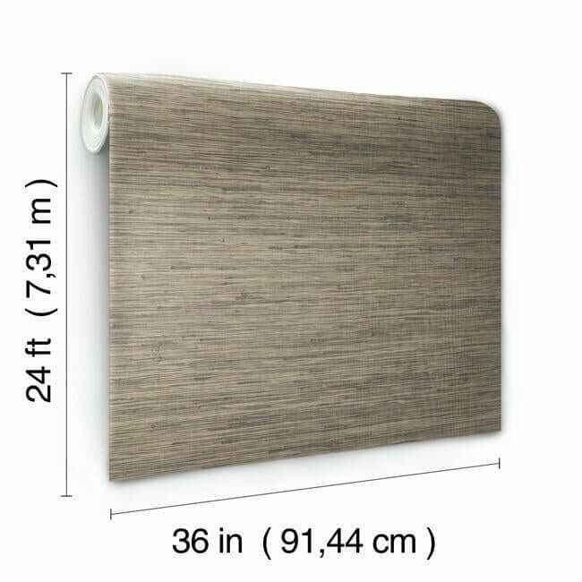 Threaded Jute Grey & Off White Wallpaper - York Wallcoverings - OG0518 - York Wallcoverings Wallpaper