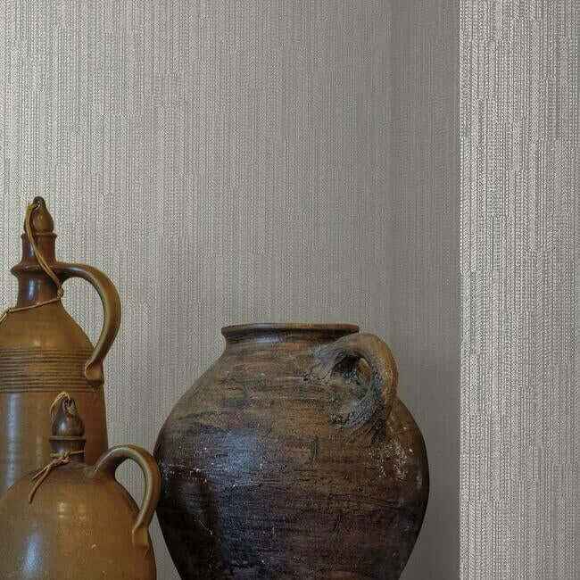 Weekender Weave Grey Wallpaper - York Wallcoverings - 5855 - York Wallcoverings Wallpaper