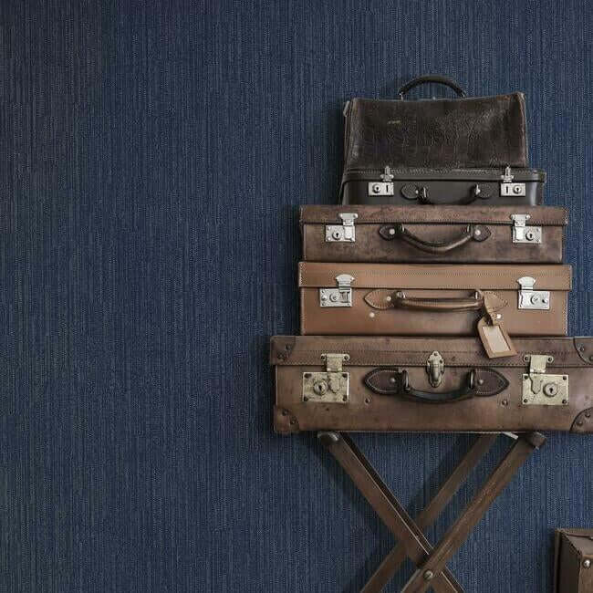 weekender-weave-wallpaper-indigosilver-york-wallcoverings-5850 - York Wallcoverings Wallpaper