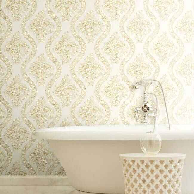 Coverlet Floral Yellow Wallpaper - York Wallcoverings - MH1602 - York Wallcoverings Wallpaper