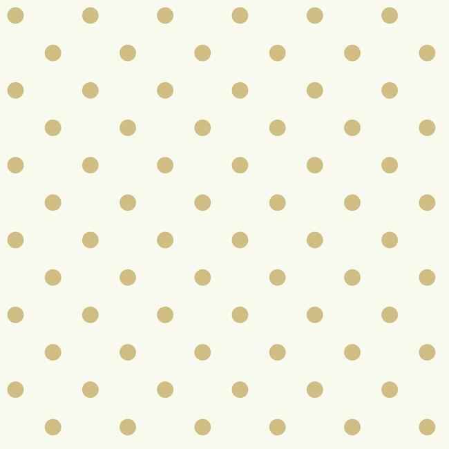 Dots on Dots White & Yellow Wallpaper - York Wallcoverings - MH1578