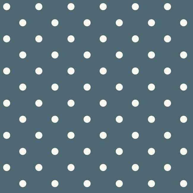 Dots on Dots White & Blue Wallpaper - York Wallcoverings - MH1576