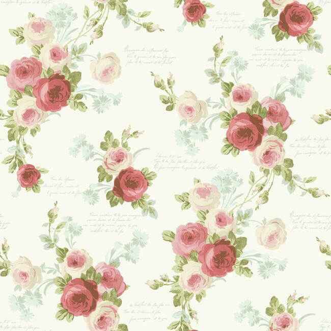 Polka Dot Plaid Pink & Blue Wallpaper - York Wallcoverings - MH1525 - York Wallcoverings Wallpaper