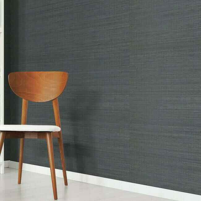 Grass Grey & Black Wallpaper - York Wallcoverings - VG4409MH - York Wallcoverings Wallpaper