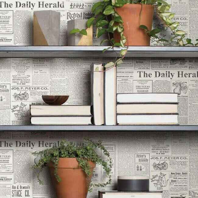 The Daily Black & White Wallpaper - York Wallcoverings - MH1508 - York Wallcoverings Wallpaper