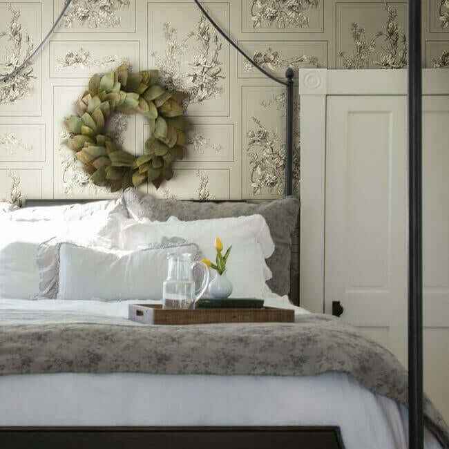 The Magnolia Brown & Grey Wallpaper - York Wallcoverings - MH1544 - York Wallcoverings Wallpaper