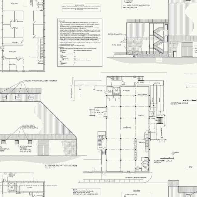 The Market White & Black Wallpaper - York Wallcoverings - MH1535